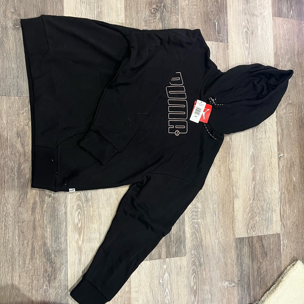 Puma Black and Pink Hoodie